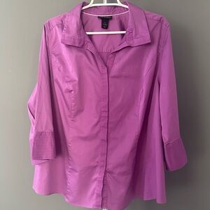 Lane Bryant 3/4 Sleeve Button Down Shirt